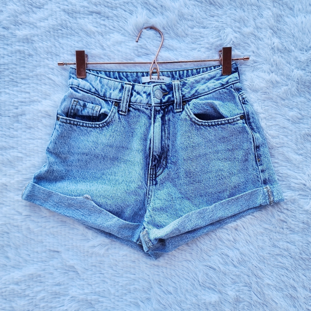 Pacsun Vintage Wash Denim Mom Shorts